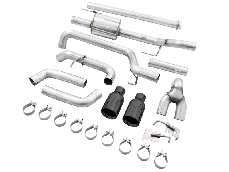 Ford F-150 Performance Exhaust - Rear - AWE Tuning - 0FG Dual Split Rear Exit - Diamond Black - `21-`27